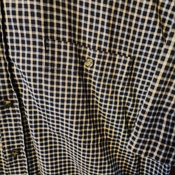 Men's XL Bugle Boy Classics Blue Check Short Sleeve Button Down Shirt - Picture 5 of 10